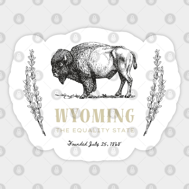 Wyoming The Equality State Sticker by Wyoming Enjoyer 🤠🐴🌄